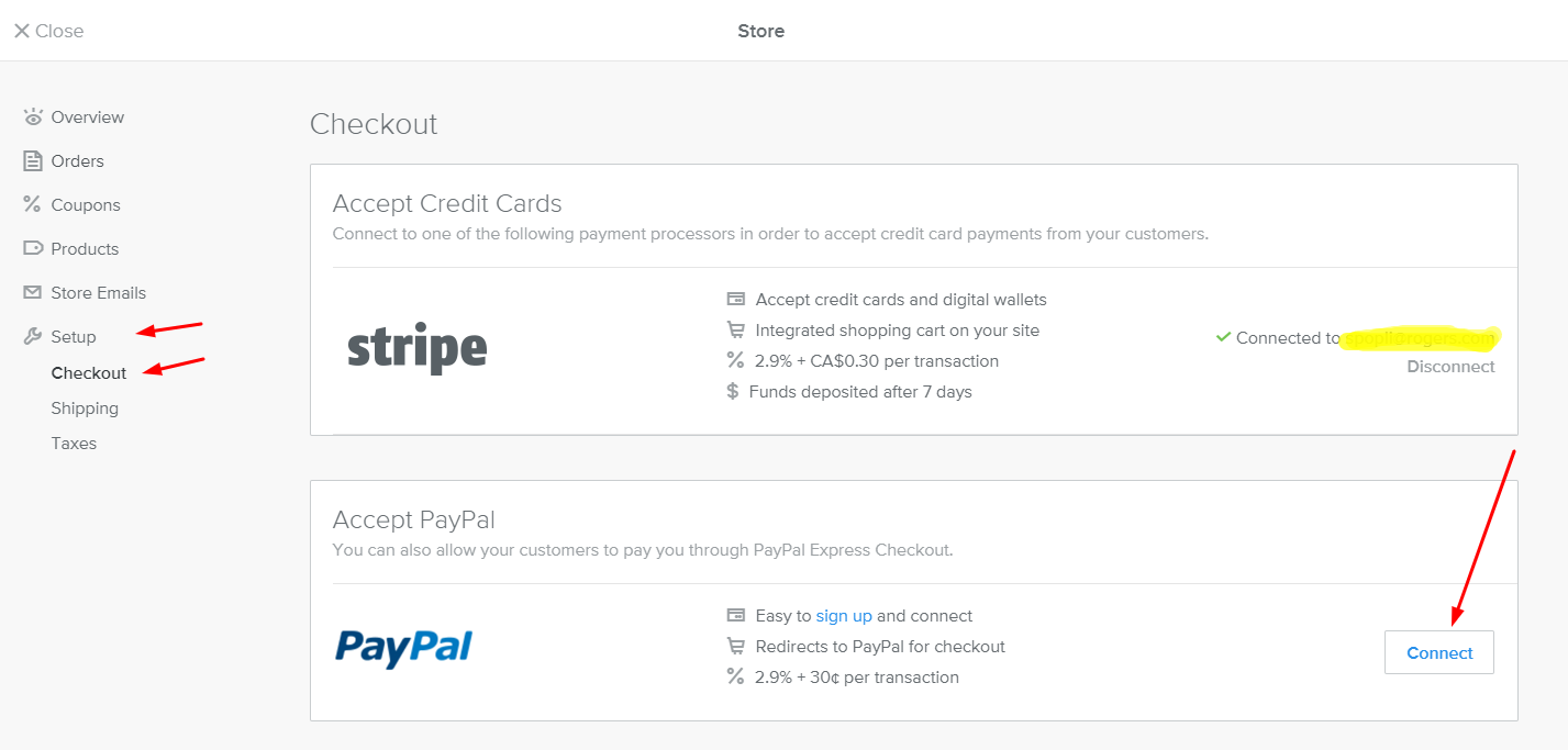 Add PayPal to Weebly