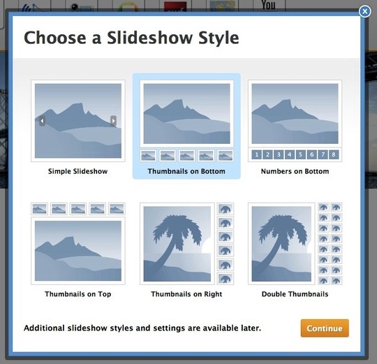 choose Weebly slideshow