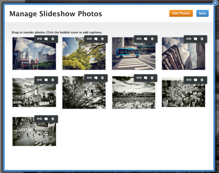 Manage Weebly slideshow