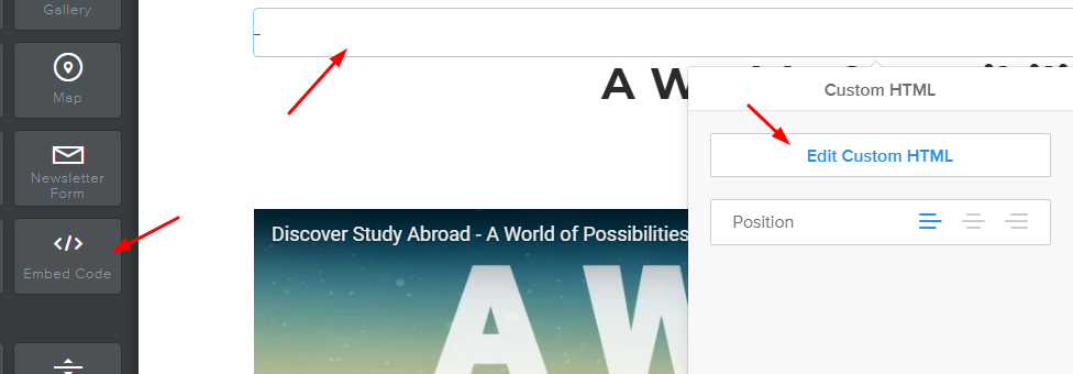 Create anchor links in Weebly