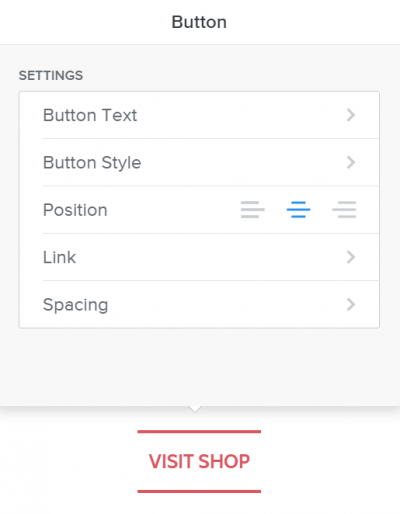 Weebly Button Element Options