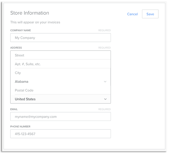 Weebly Store Information
