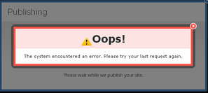 Weebly System Error